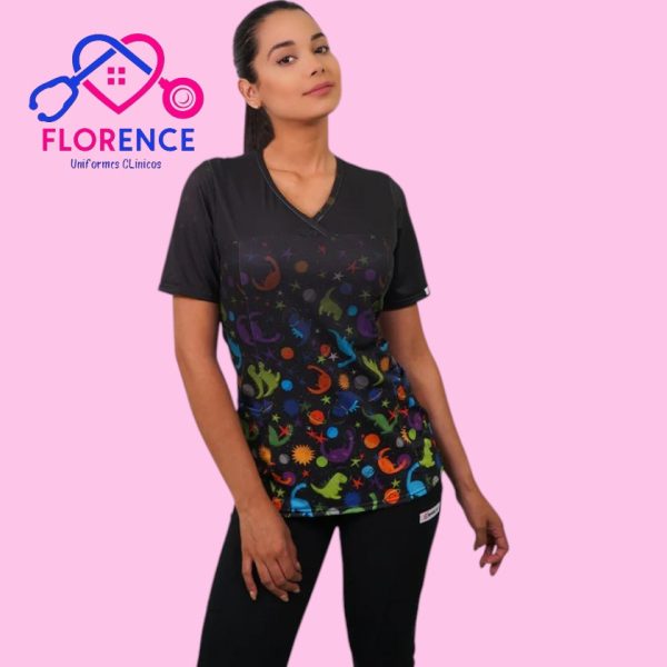 DELANTAL MUJER TELA ELASTICADO ESTAMPADO 2417