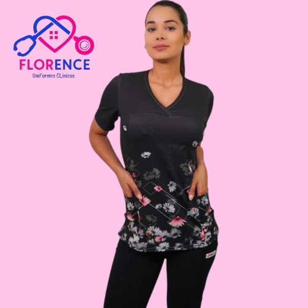 DELANTAL MUJER TELA ELASTICADO ESTAMPADO 2416