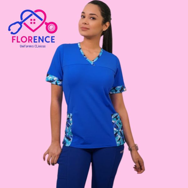DELANTAL MUJER TELA ELASTICADO ESTAMPADO 102-2