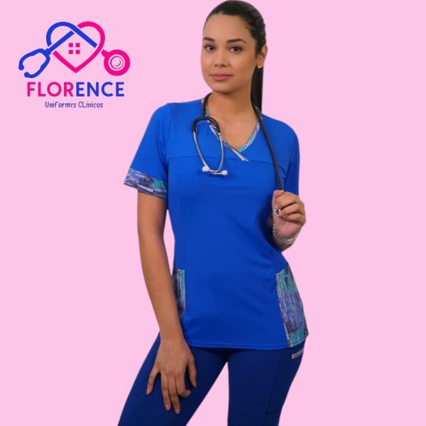 DELANTAL MUJER TELA ELASTICADO ESTAMPADO 102-1