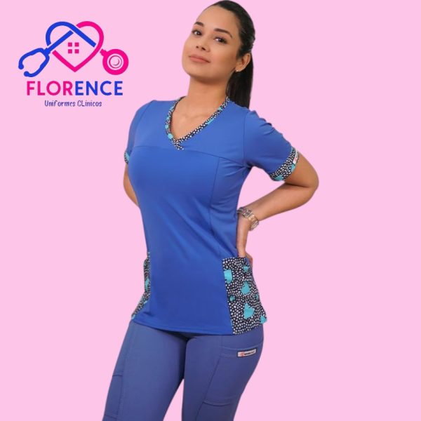 DELANTAL MUJER TELA ELASTICADO ESTAMPADO 103-1