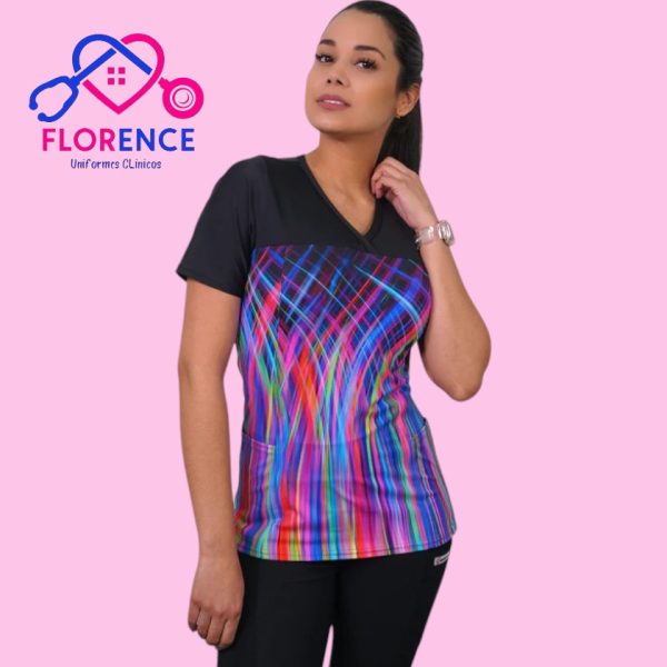 DELANTAL MUJER TELA ELASTICADO ESTAMPADO 2362