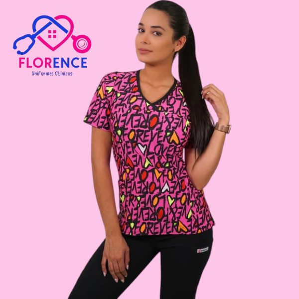 DELANTAL MUJER TELA ELASTICADO ESTAMPADO 2426