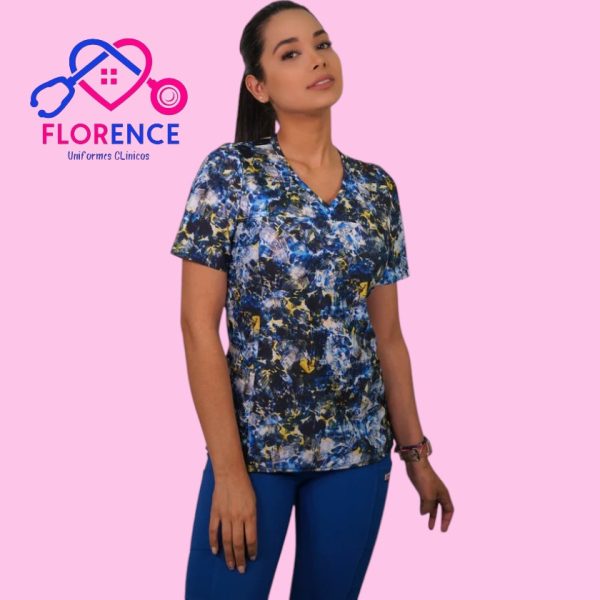 DELANTAL MUJER TELA ELASTICADO ESTAMPADO 2402