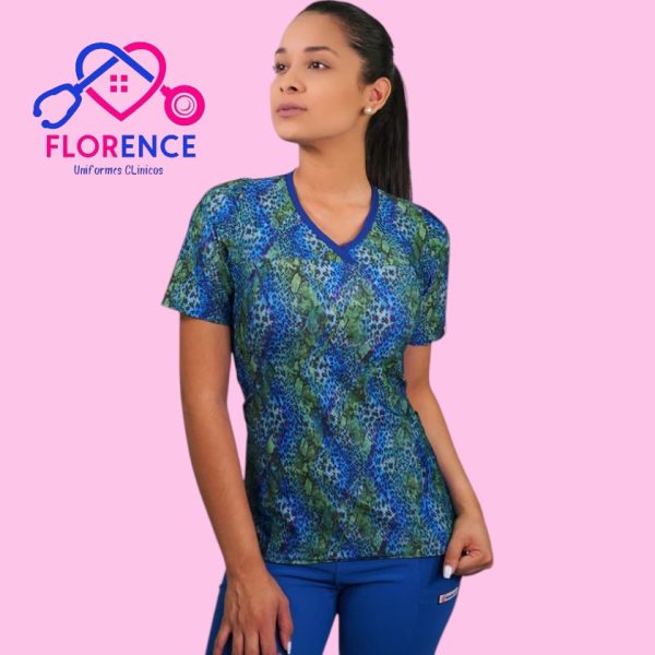 DELANTAL MUJER TELA ELASTICADO ESTAMPADO 2205
