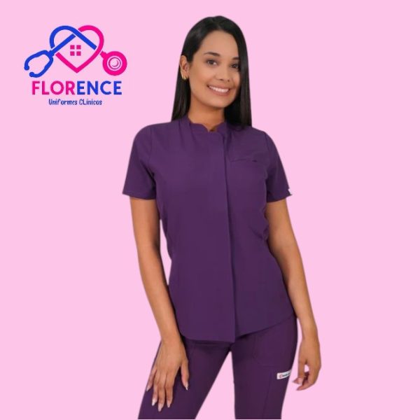 DELANTAL ANTIFLUIDO MODELO JAZMIN MORADO