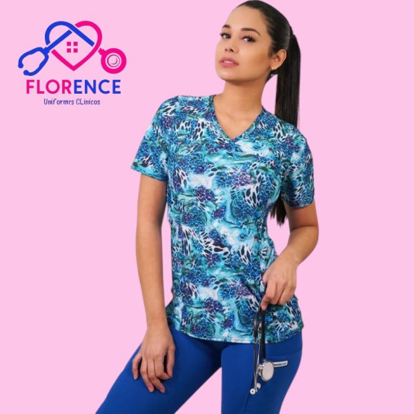 DELANTAL MUJER TELA ELASTICADO ESTAMPADO 2344