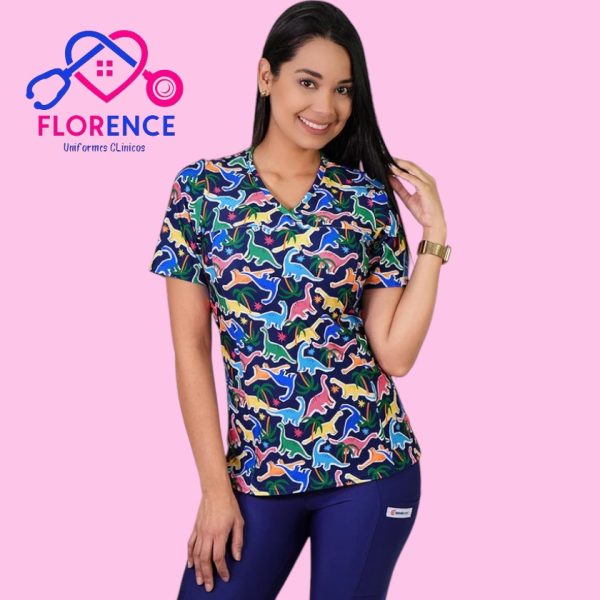 DELANTAL MUJER TELA ELASTICADO ESTAMPADO 2468