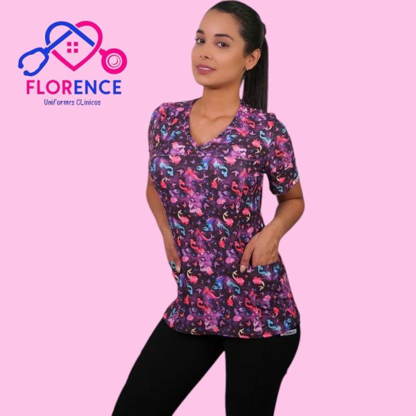 DELANTAL MUJER TELA ELASTICADO ESTAMPADO 2421