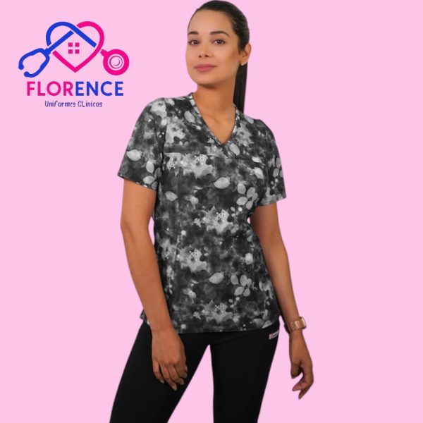 DELANTAL MUJER TELA ELASTICADO ESTAMPADO 2404