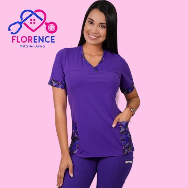 DELANTAL MUJER TELA ELASTICADO ESTAMPADO 104-2