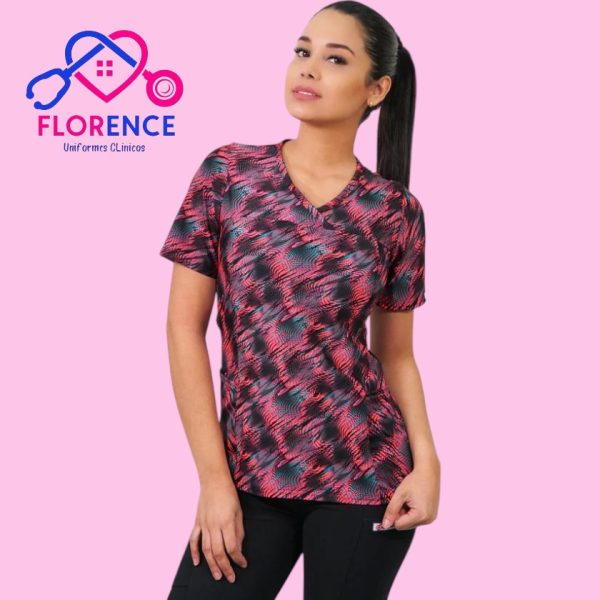 DELANTAL MUJER TELA ELASTICADO ESTAMPADO  2346