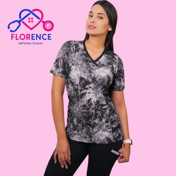 DELANTAL MUJER TELA ELASTICADO ESTAMPADO  2326
