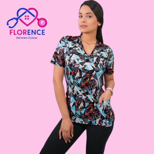 DELANTAL MUJER TELA ELASTICADO ESTAMPADO  2311