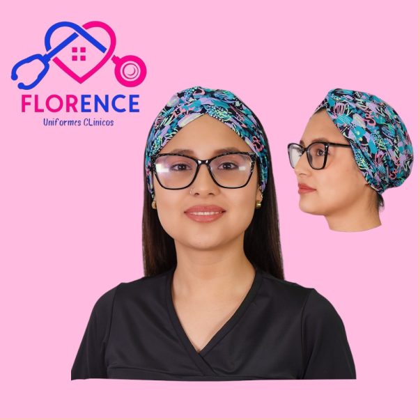 TURBANTE CLINICO ESTAMPADO SPANDEX TBT-27