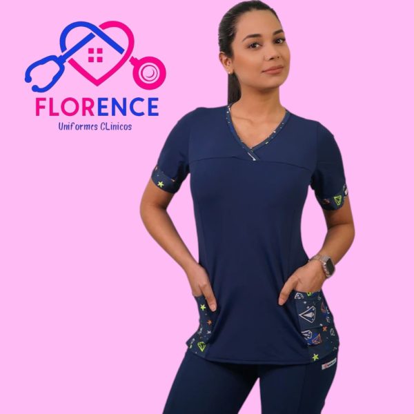 DELANTAL MUJER TELA ELASTICADO ESTAMPADO 101-1