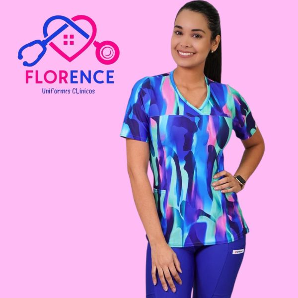 DELANTAL MUJER TELA ELASTICADO ESTAMPADO 2461