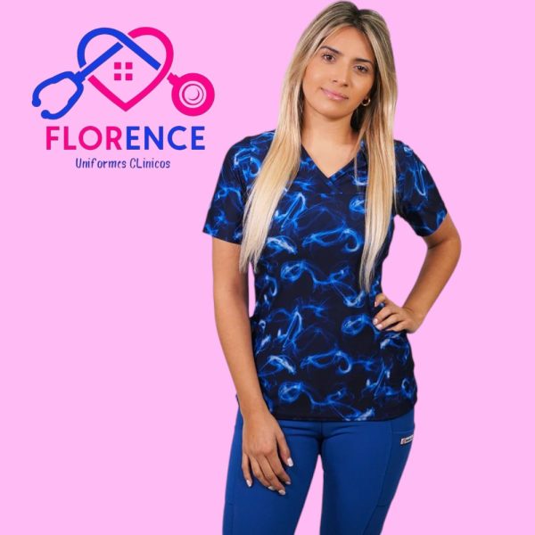 DELANTAL MUJER TELA ELASTICADO ESTAMPADO 2341