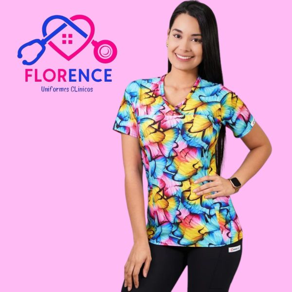 DELANTAL MUJER TELA ELASTICADO ESTAMPADO 2466