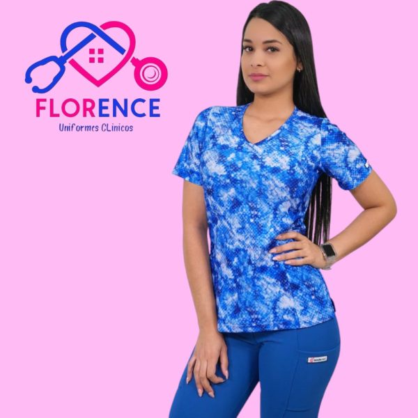 DELANTAL MUJER TELA ELASTICADO ESTAMPADO 2338