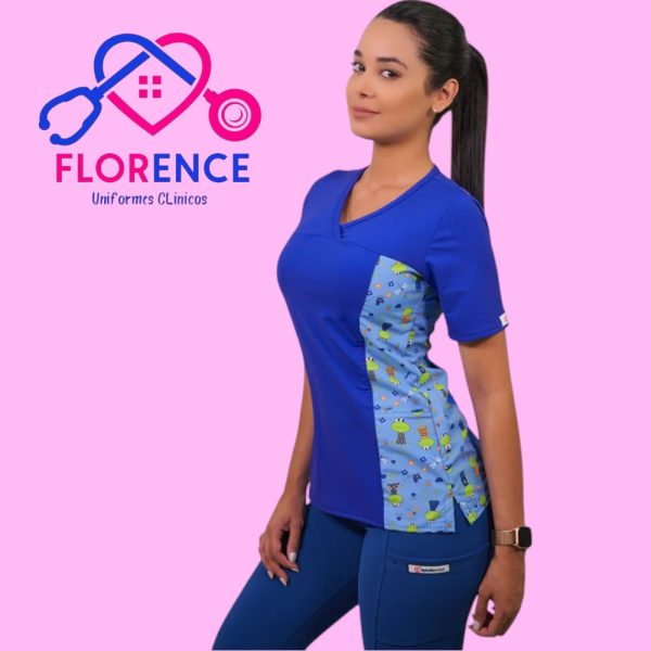 DELANTAL MUJER TELA ELASTICADO ESTAMPADO LQ-1