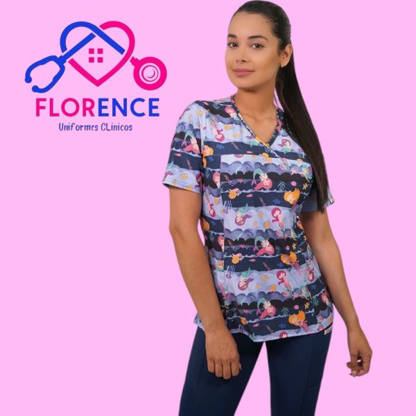DELANTAL MUJER TELA ELASTICADO ESTAMPADO 2424
