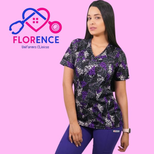 DELANTAL MUJER TELA ELASTICADO ESTAMPADO 2313