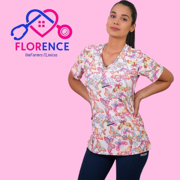DELANTAL MUJER TELA ELASTICADO ESTAMPADO 2413