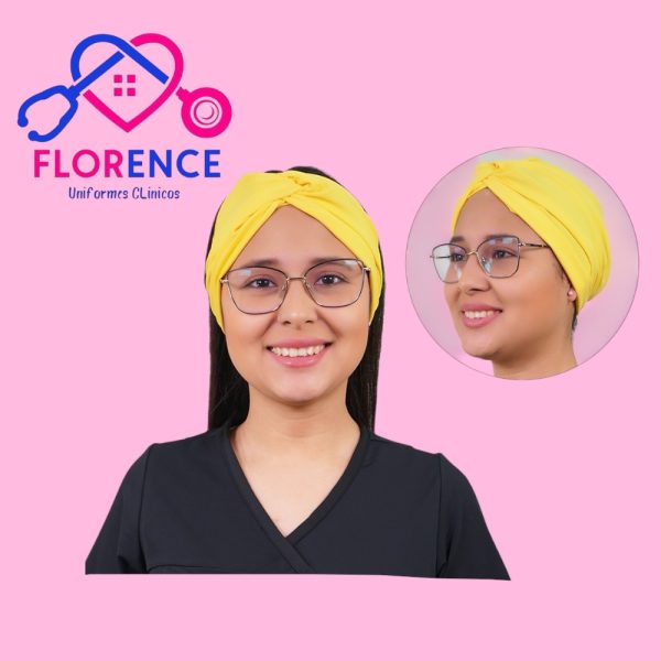 TURBANTE CLINICO AMARILLO SPANDEX TBT-25