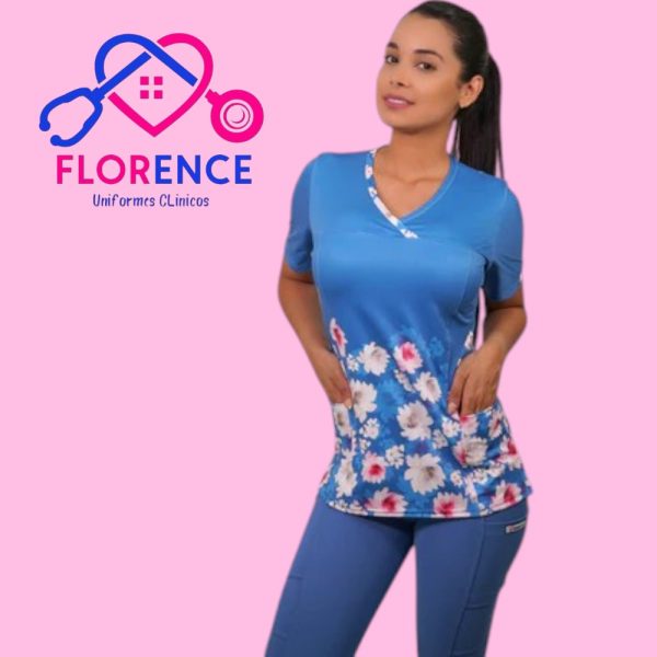 DELANTAL MUJER TELA ELASTICADO ESTAMPADO 2433