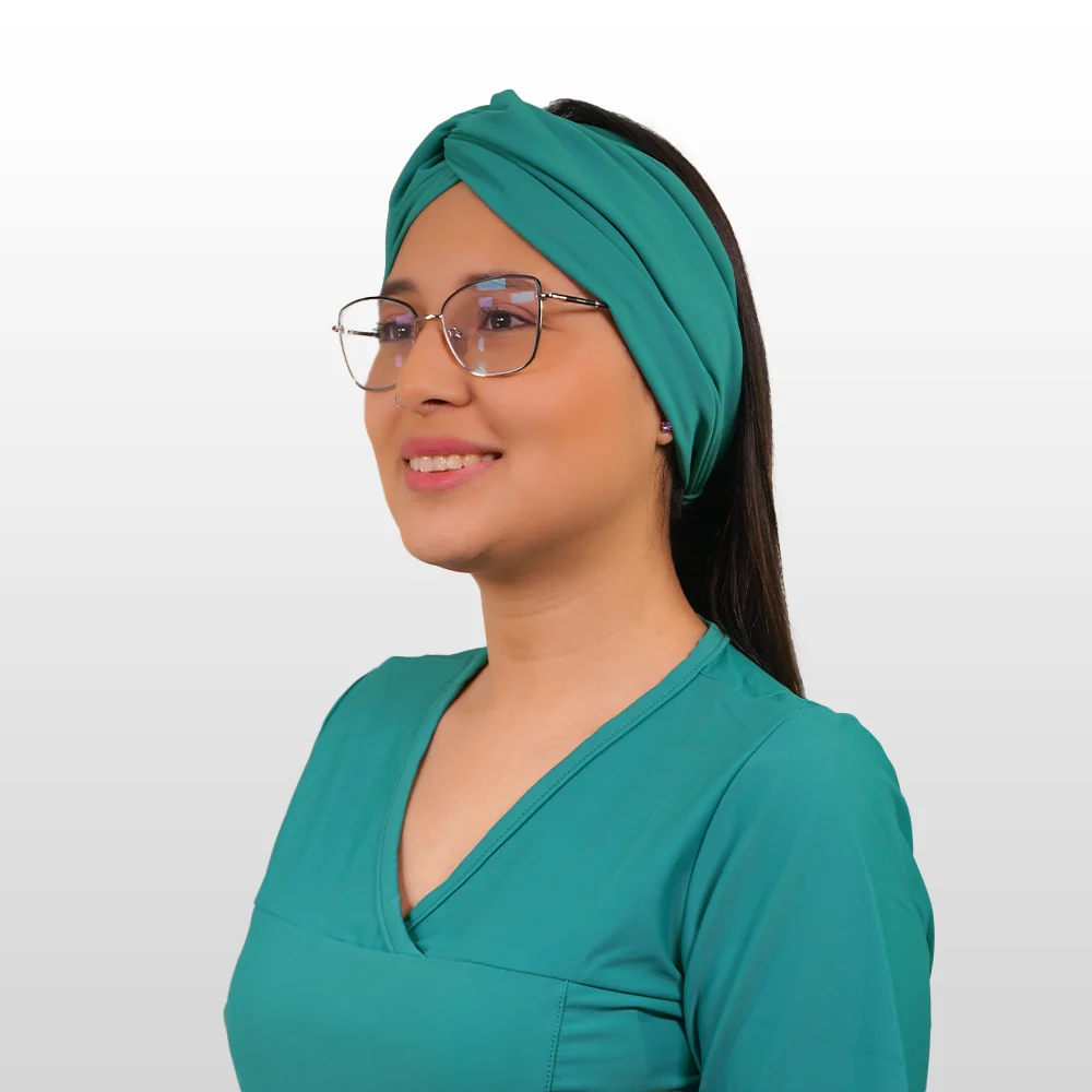 Turbante clinico turquesa spandex tbt-14