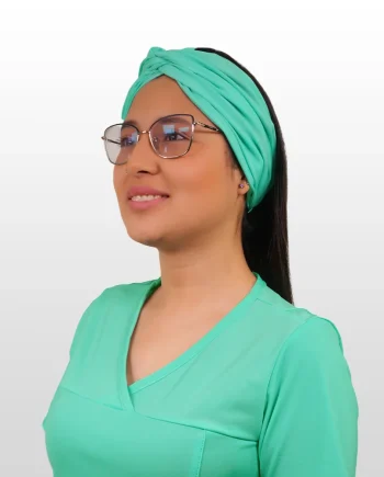 Turbante clinico verde pastel spandex tbt-22