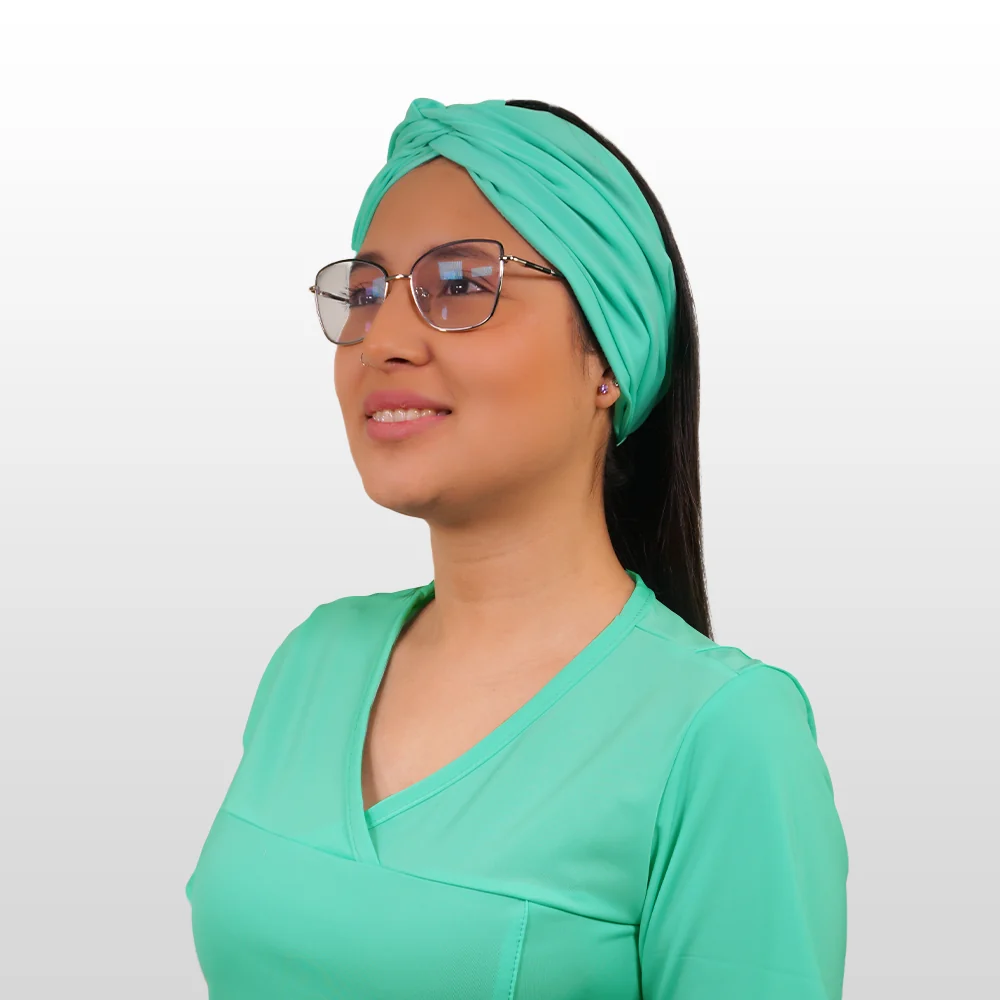 Turbante clinico verde pastel spandex tbt-22