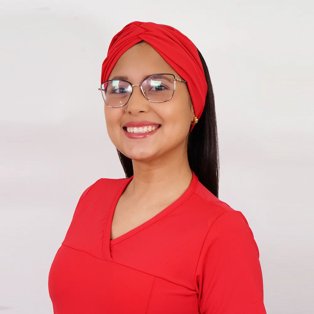 Turbante clinico rojo spandex tbt-5