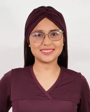 Turbante clinico burdeo spandex tbt-6