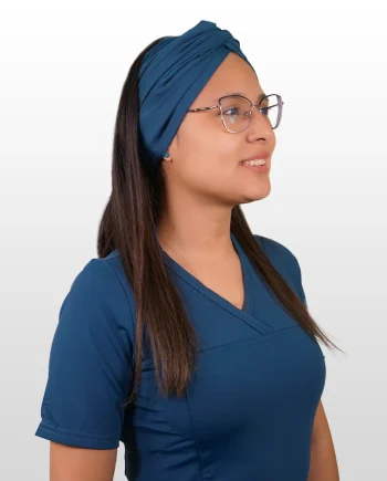 Turbante clinico verde petroleo spandex tbt-9