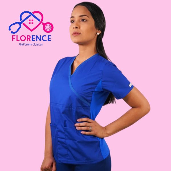 DELANTAL MUJER TELA POPLIN AZUL REY 791