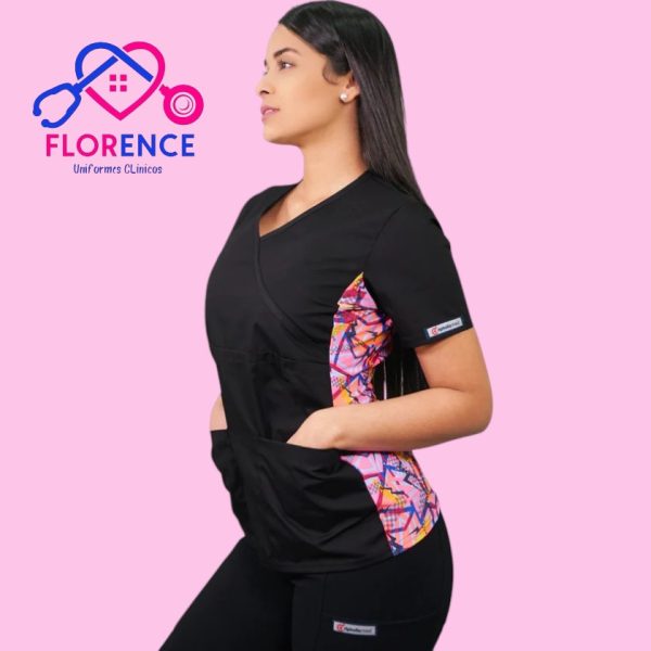 DELANTAL MUJER TELA POPLIN NEGRO 2263