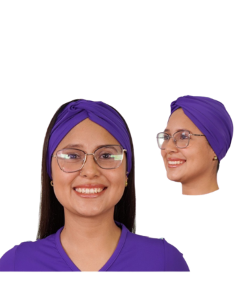 Turbante clinico morado spandex tbt-4