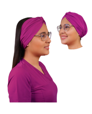 Turbante clinico violeta spandex tbt-26