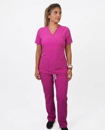 Conjunto antifluidos fuscia-pantalon recto