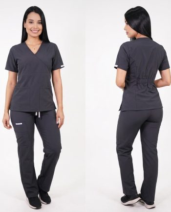 Conjunto antifluidos gris acero-pantalon recto