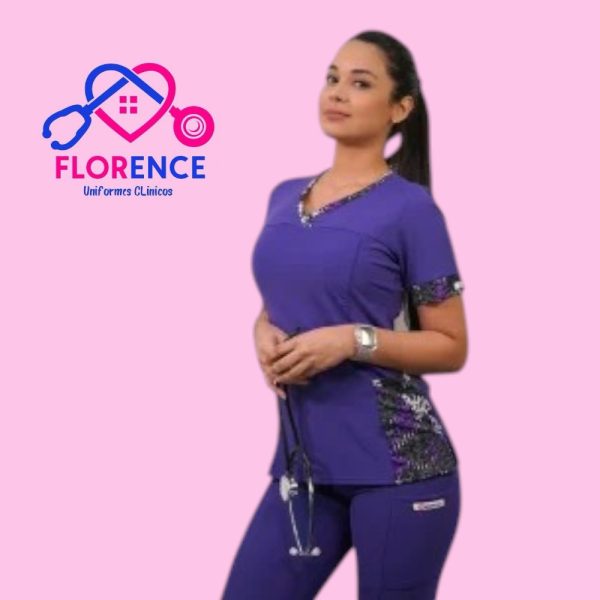 DELANTAL MUJER TELA ELASTICADO ESTAMPADO 104-1
