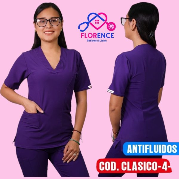 DELANTAL ANTIFLUIDO CLASICO MORADO