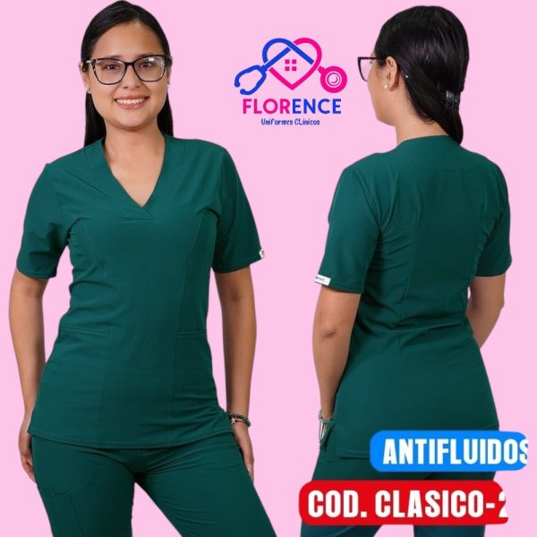 DELANTAL ANTIFLUIDO CLASICO VERDE PABELLON