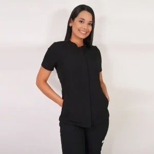 DELANTAL ANTIFLUIDO MODELO JAZMIN NEGRO-8