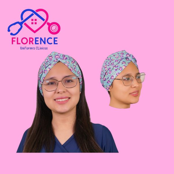 TURBANTE CLINICO ESTAMPADO SPANDEX TBT-18