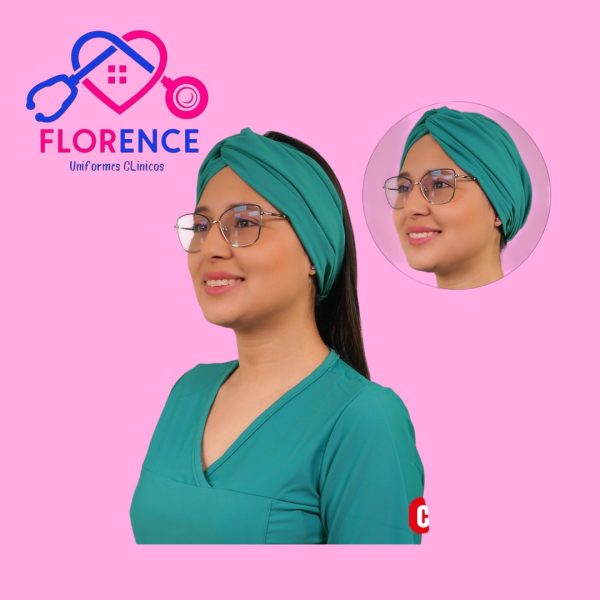 TURBANTE CLINICO TURQUESA  SPANDEX TBT-14