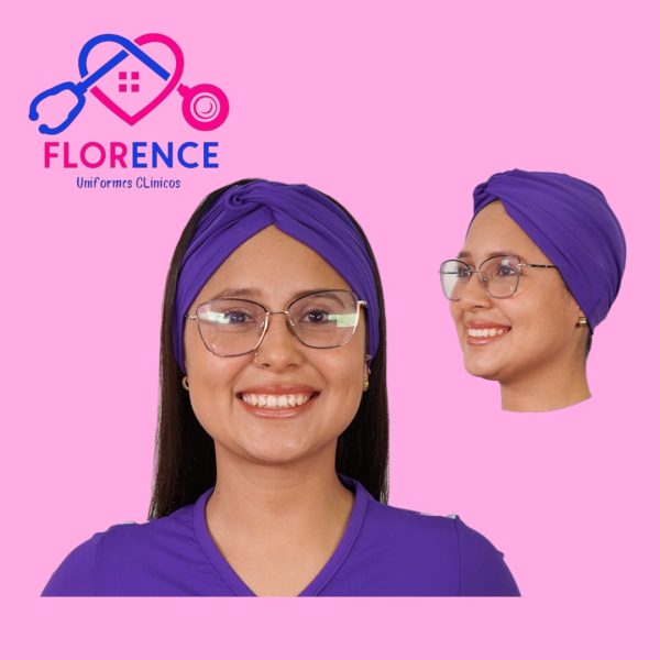 TURBANTE CLINICO MORADO SPANDEX TBT-4
