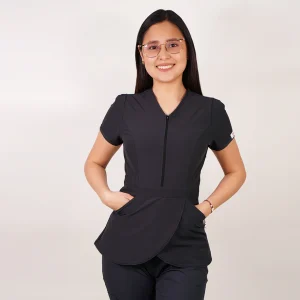 DELANTAL ANTIFLUIDO TULIPAN CON CIERRE GRIS ACERO-10